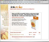 Inkdrop ink jet and laser cartridges